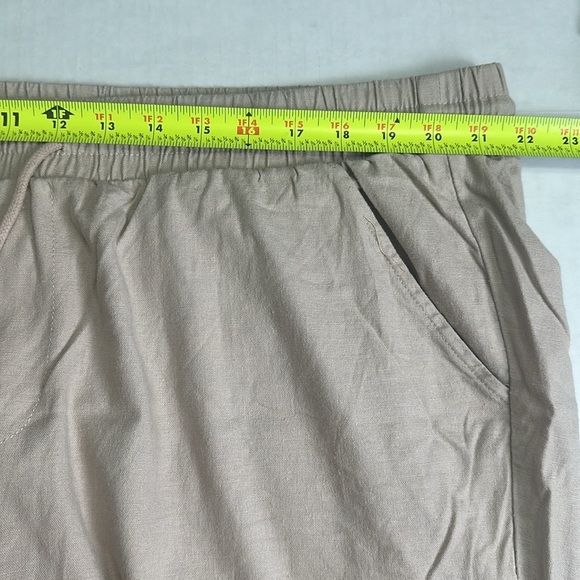 Torrid Women’s Linen Blend Wide Leg Pull On Tan Khaki Pants Plus Size - Picture 9 of 11
